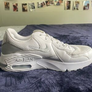 All white Nike Air Max
